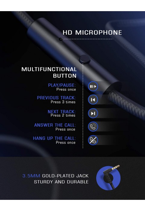 On-Ear Headphones with Microphone, Universal Foldable Wired Headphones for Adults Children Boys Girls Kids, Lightweight Portable Stereo Headphones with 1.5M Tangle-Free Cord for School Home Travel